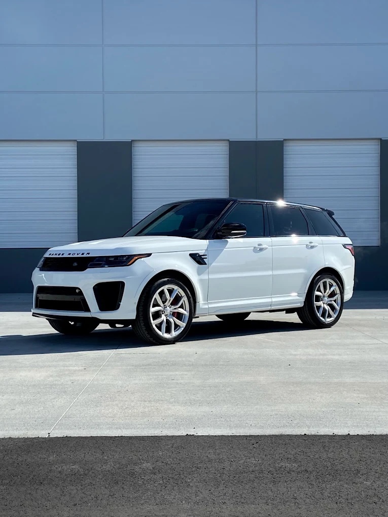 White Range Rover Sport SVR after a full exterior detail in Phoenix